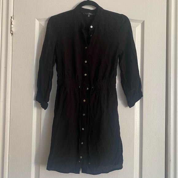 DYNAMITE BLACK DRESS WITH BELT - Picture 2 of 8